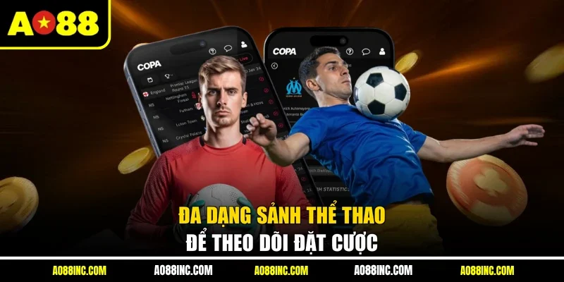 Đa dạng sảnh thể thao để theo dõi đặt cược